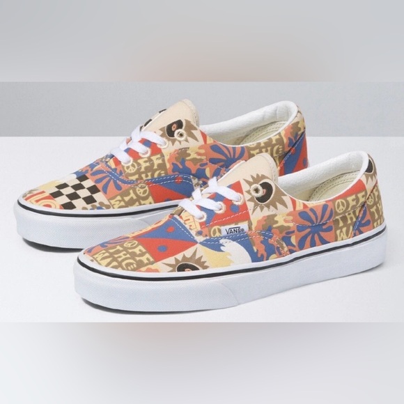 Vans Other - Vans Era Patchwork Men’s Sz 9.5| Wmns 11  Skate Shoe Multicolor Athletic Sneaker